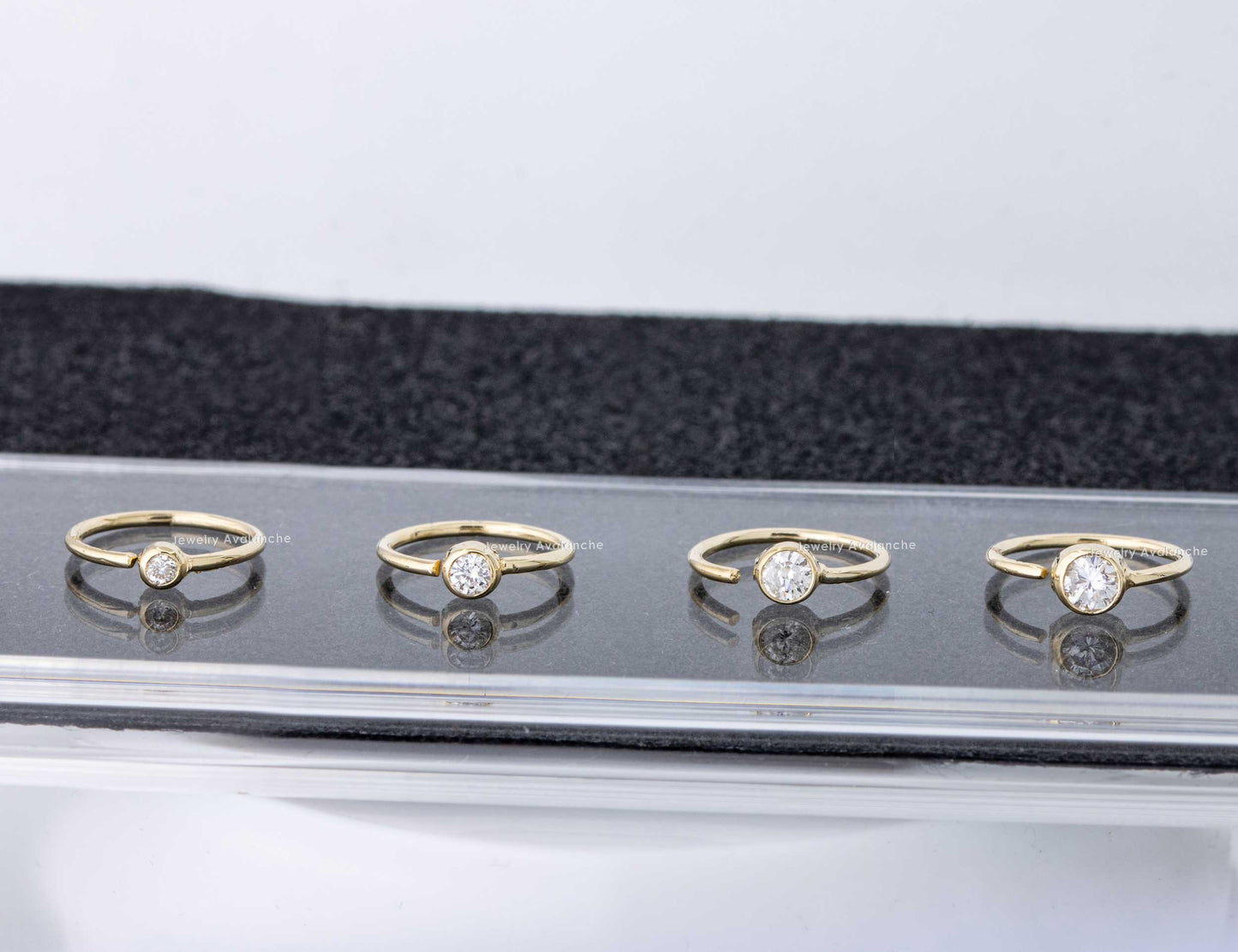 Jewelry Avalanche 20G 14K Gold Diamond Nose Hoop Ring, Bezel Set, 8mm Twist-open