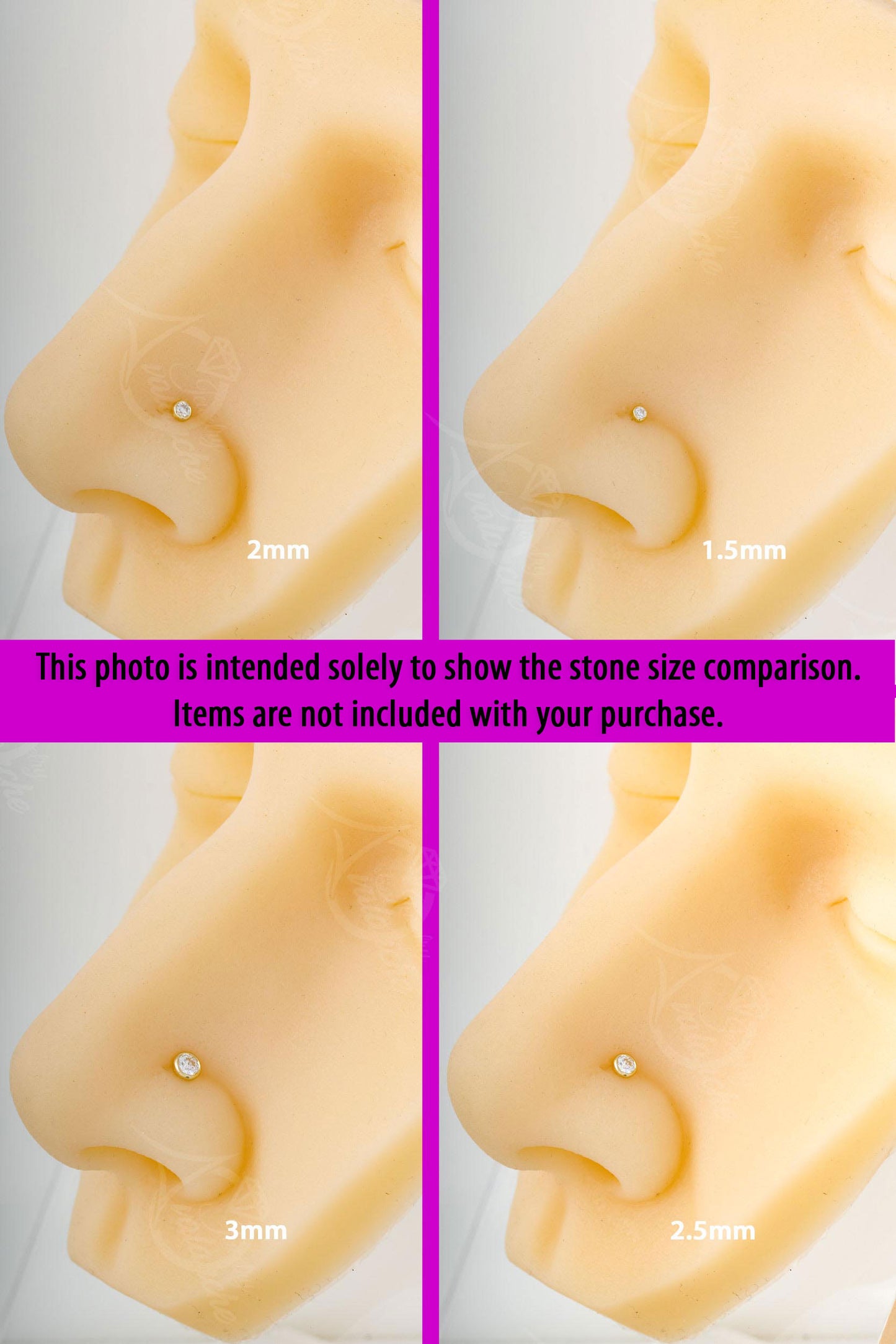 Jewelry Avalanche 22G 14K Gold Bezel-set Black Diamond Nose Screw Nose Stud