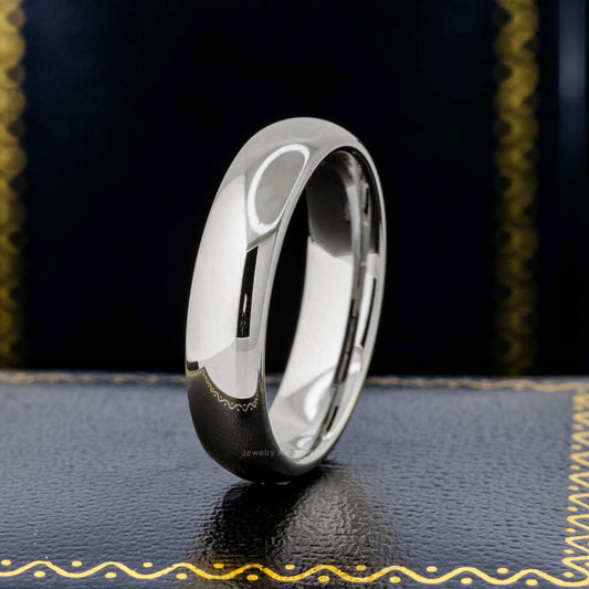 Jewelry Avalanche Polished Shiny Dome Tungsten Carbide Men Women Wedding Band, Comfort-fit