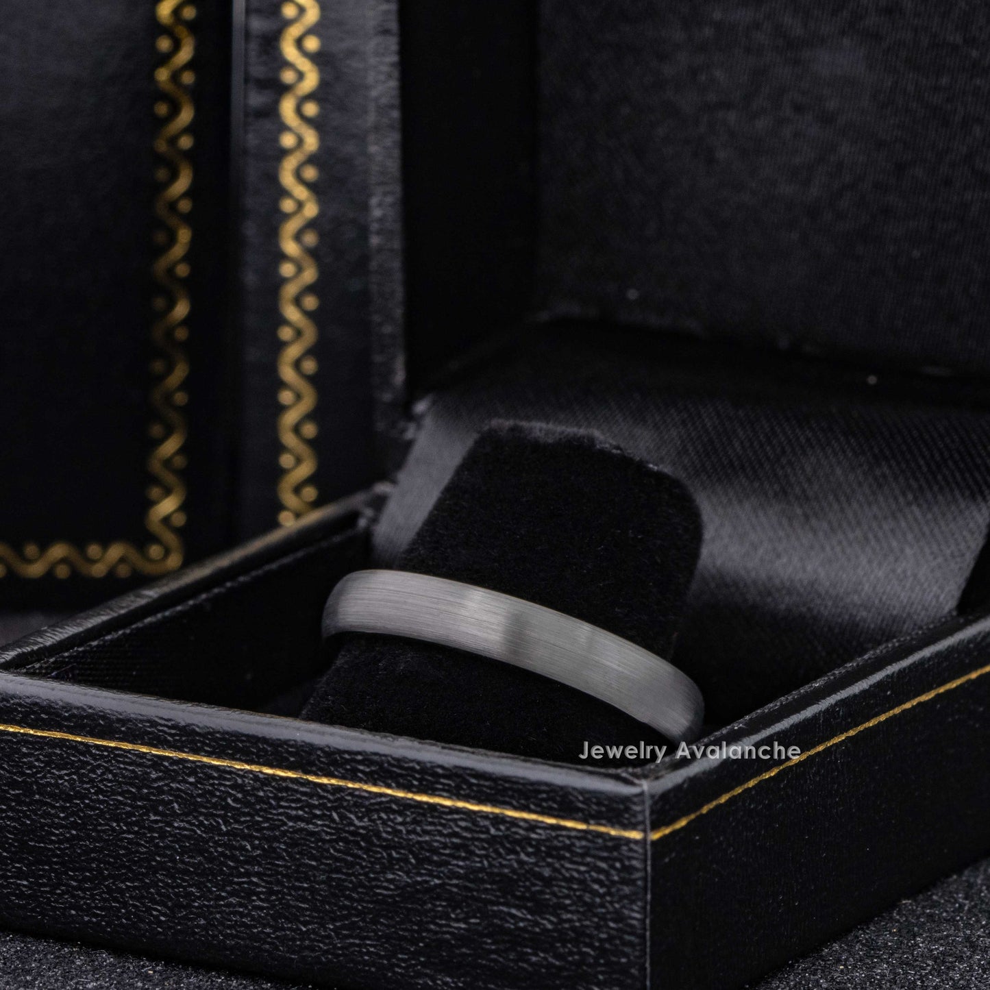 Jewelry Avalanche 4mm Dome Gunmetal IP Tungsten Carbide Mens Womens Wedding Band
