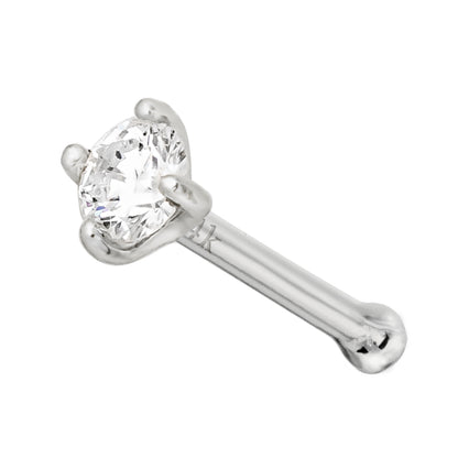 Jewelry Avalanche 20G 14K Gold Diamond Nose Bone Stud Nose Ring, Ball-end Nose Stud