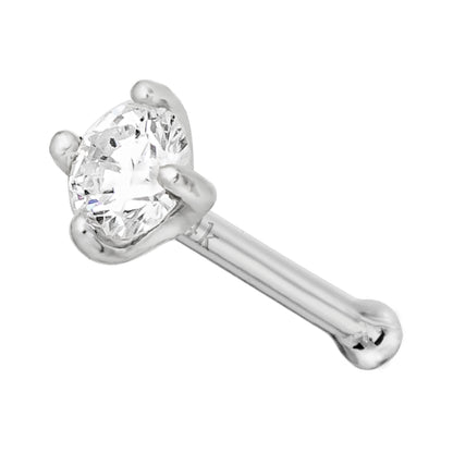 Jewelry Avalanche 20G 14K Gold Diamond Nose Bone Stud Nose Ring, Ball-end Nose Stud
