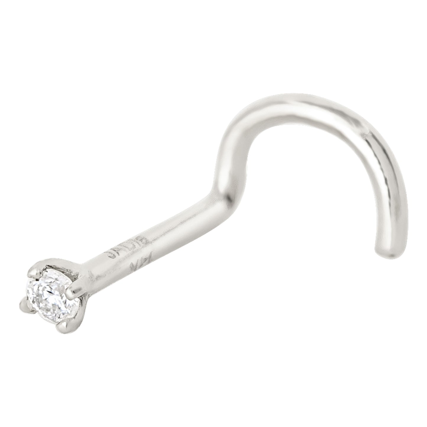 Jewelry Avalanche 20G 14K Gold Diamond Nose Screw Ring Stud
