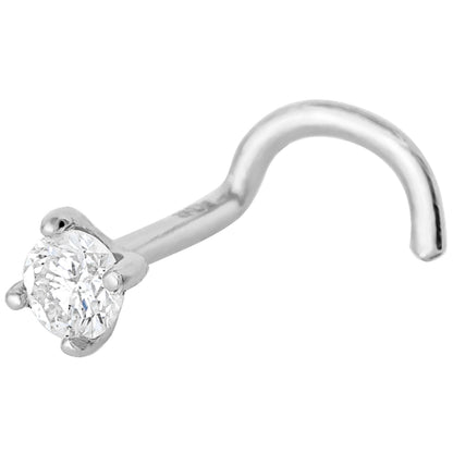 Jewelry Avalanche 20G 14K Gold Diamond Nose Screw Ring Stud