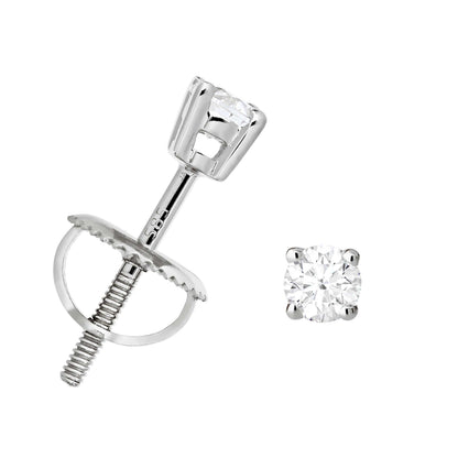 Jewelry Avalanche 14K Gold Solitaire Moissanite Stud Earrings