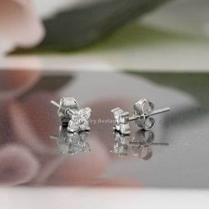 Jewelry Avalanche Womens 14K Gold 4-Stone 0.24 ctw Diamond Stud Earrings