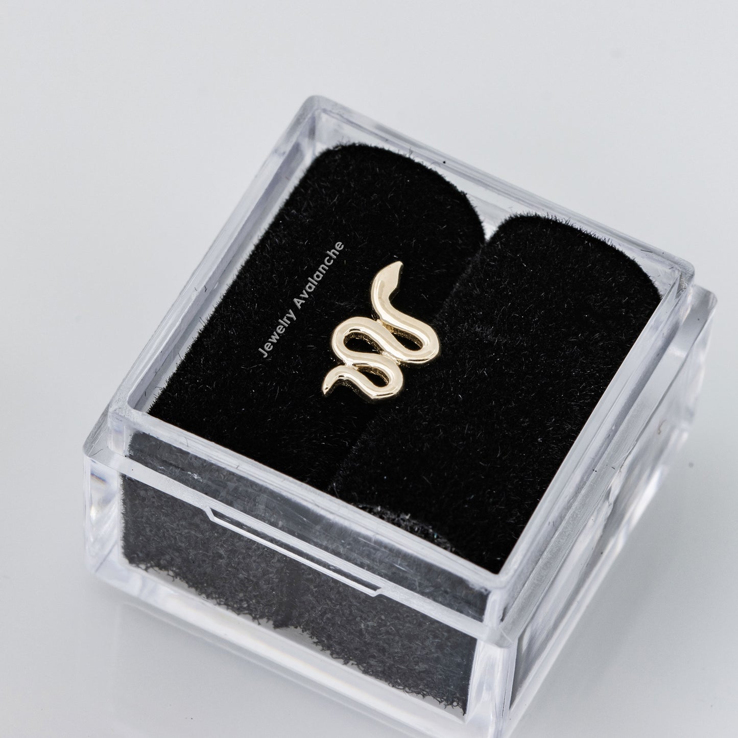 Jewelry Avalanche Solid 14K Gold Snake Labret Stud, Helix, Tragus, 8mm Post, Internally Threaded, Flat Back