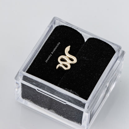 Jewelry Avalanche Solid 14K Gold Snake Labret Stud, Helix, Tragus, 8mm Post, Internally Threaded, Flat Back
