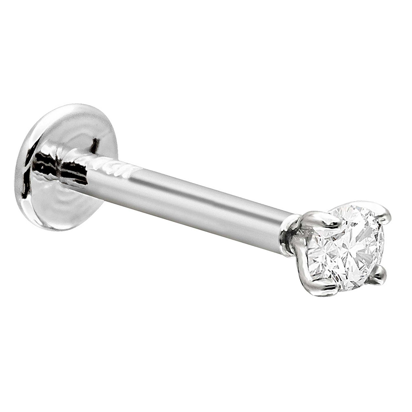 Jewelry Avalanche Unisex 16G 14K Gold 2.5mm Moissanite Labret Studs, Monroe, Lip Ring, 16G
