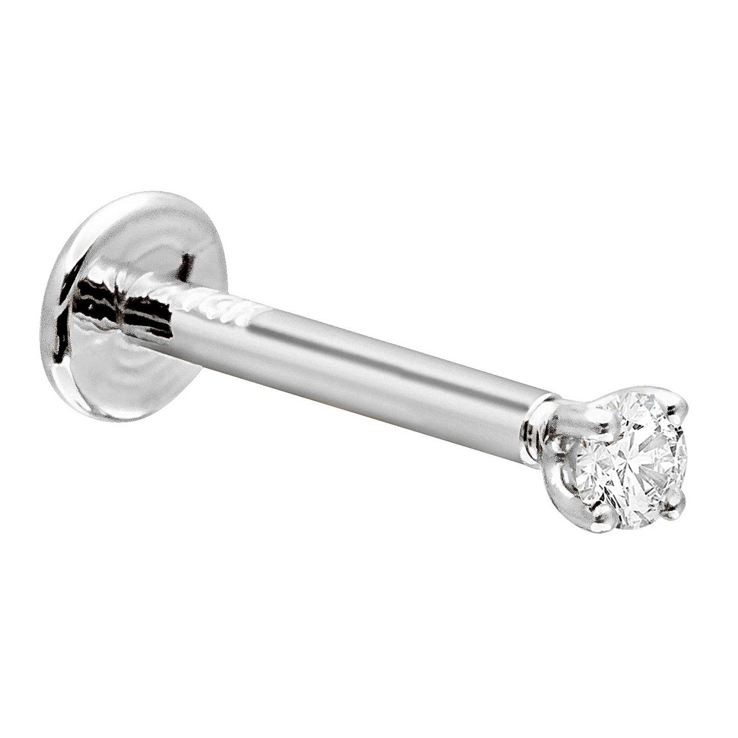 Jewelry Avalanche Unisex 16G 14K Gold 2mm Moissanite Labret Studs, Monroe, Lip Ring, 16G