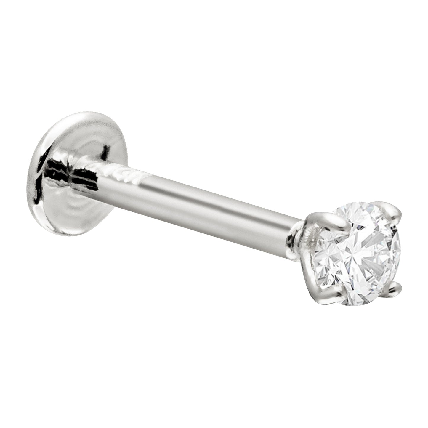 Jewelry Avalanche Unisex 16G 14K Gold 3mm Moissanite Labret Studs, Monroe, Lip Ring, 16G