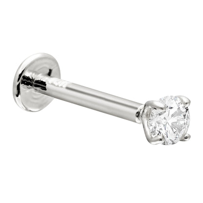 Jewelry Avalanche Unisex 16G 14K Gold 3mm Moissanite Labret Studs, Monroe, Lip Ring, 16G