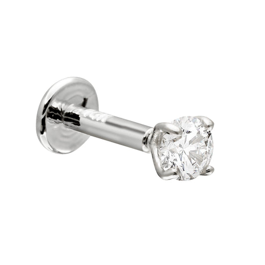 Jewelry Avalanche Unisex 16G 14K Gold 3mm Moissanite Labret Studs, Monroe, Lip Ring, 16G