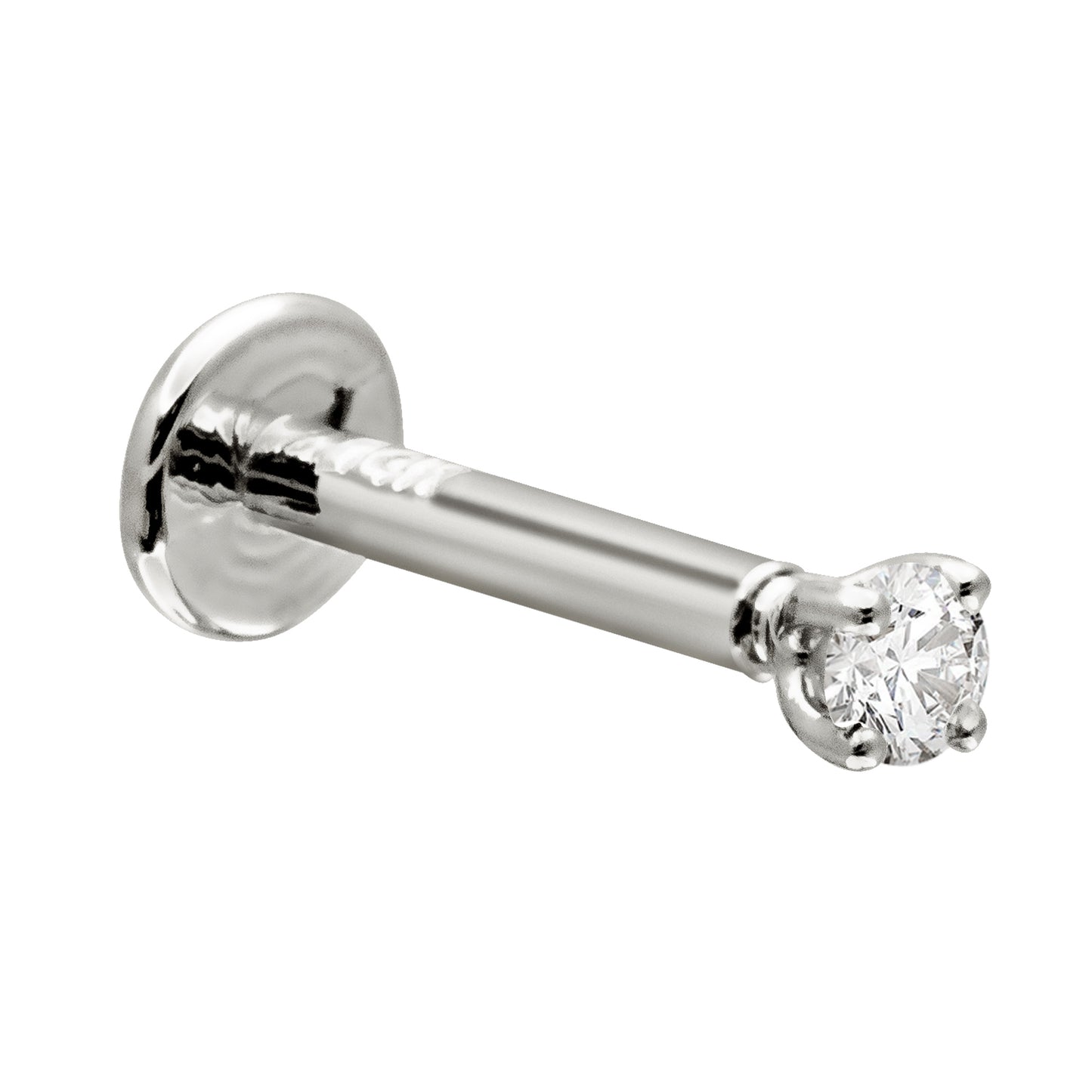 Jewelry Avalanche Unisex 16G 14K Gold 2mm Moissanite Labret Studs, Monroe, Lip Ring, 16G