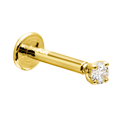 Jewelry Avalanche Unisex 16G 14K Gold 2mm Moissanite Labret Studs, Monroe, Lip Ring, 16G