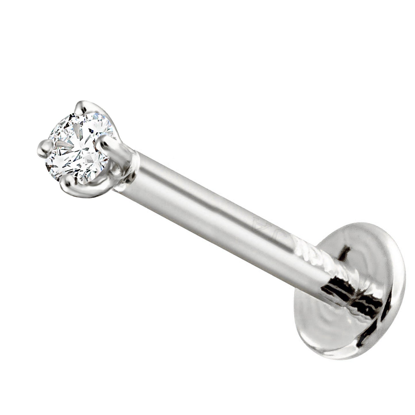 Jewelry Avalanche Unisex 14K Gold 2mm Diamond Labret Studs, Monroe, Lip Ring, 16G