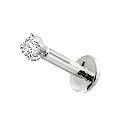 Jewelry Avalanche Unisex 14K Gold 2mm Diamond Labret Studs, Monroe, Lip Ring, 16G
