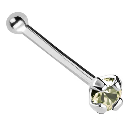 Jewelry Avalanche 22G 14K Gold Ball-end Nose Stud with Peridot Gemstone