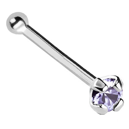 Jewelry Avalanche 22G 14K Gold Ball-end Nose Stud with Tanzanite Gemstone