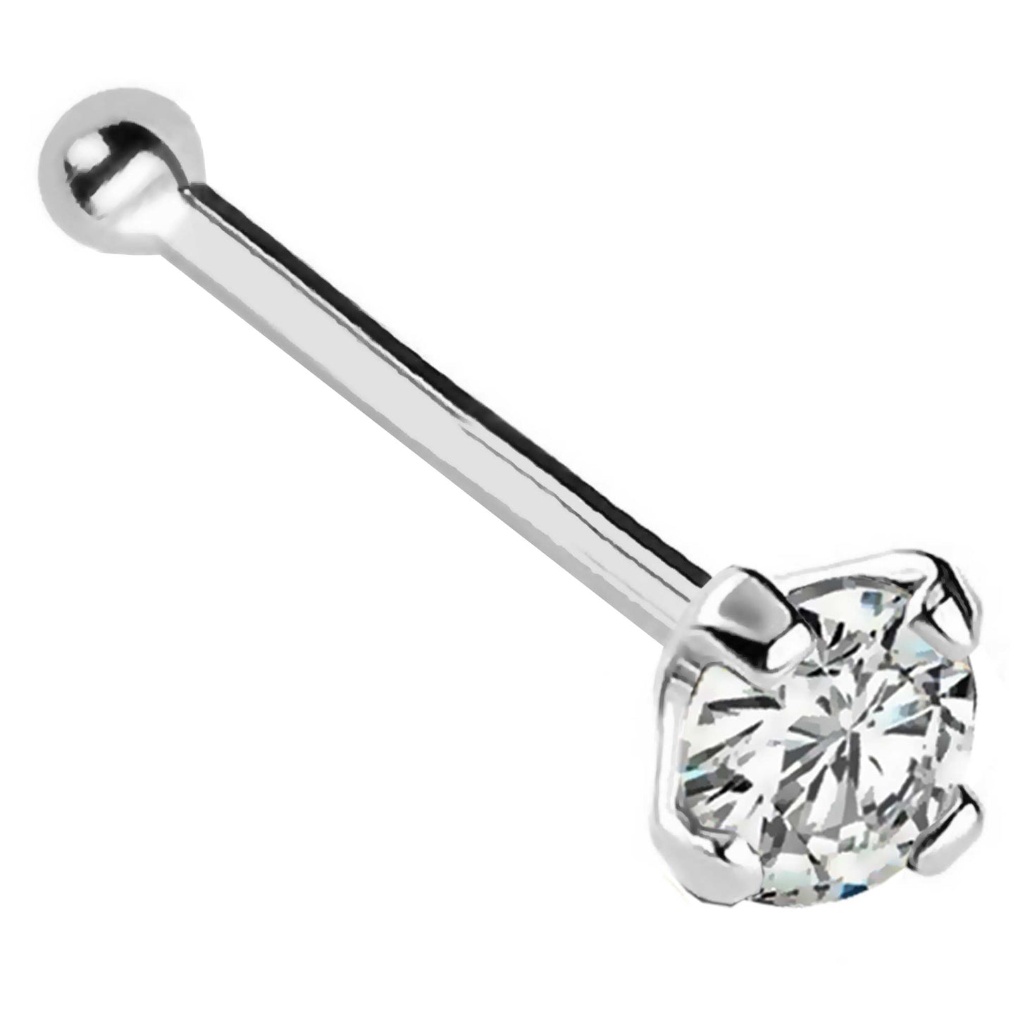 Jewelry Avalanche 22G 14K Gold Ball-end Nose Stud with Diamond