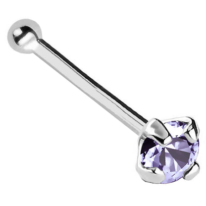 Jewelry Avalanche 22G 14K Gold Ball-end Nose Stud with Tanzanite Gemstone