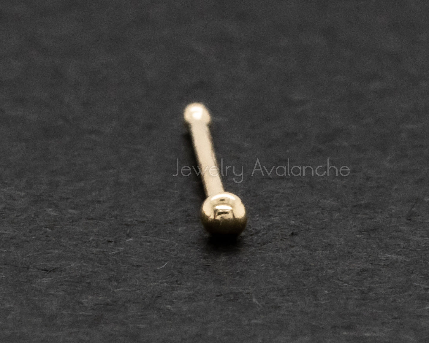 Jewelry Avalanche Solid 22G 14K Yellow Gold Ball-end Nose Bone Nose Ring Stud