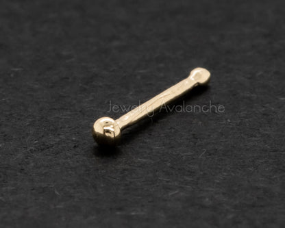 Jewelry Avalanche Solid 22G 14K Yellow Gold Ball-end Nose Bone Nose Ring Stud