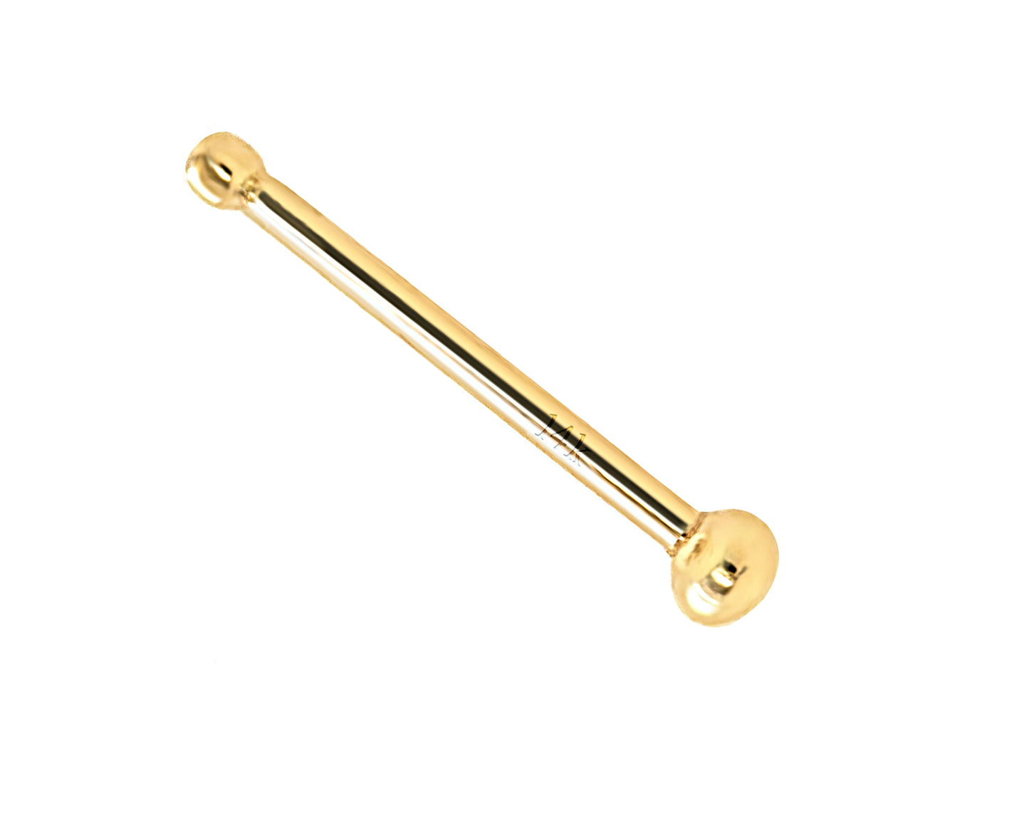 Jewelry Avalanche Solid 22G 14K Yellow Gold Ball-end Nose Bone Nose Ring Stud