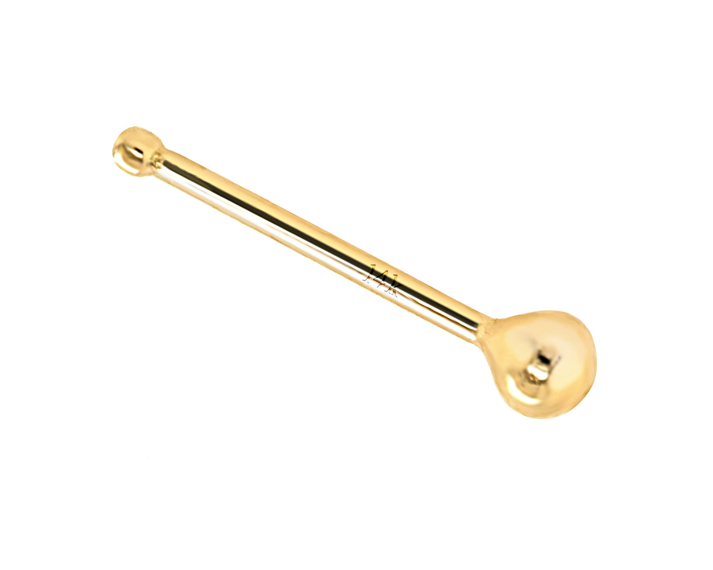 Jewelry Avalanche Solid 22G 14K Yellow Gold Ball-end Nose Bone Nose Ring Stud