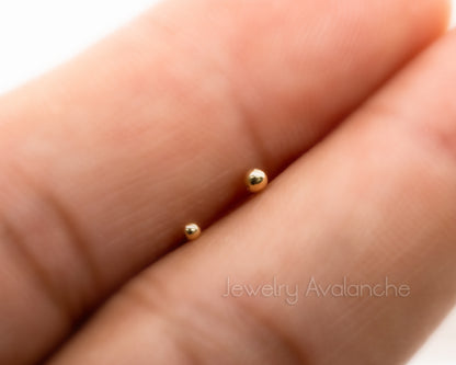 Jewelry Avalanche Solid 22G 14K Yellow Gold Ball-end Nose Bone Nose Ring Stud