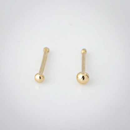 Jewelry Avalanche Solid 22G 14K Yellow Gold Ball-end Nose Bone Nose Ring Stud
