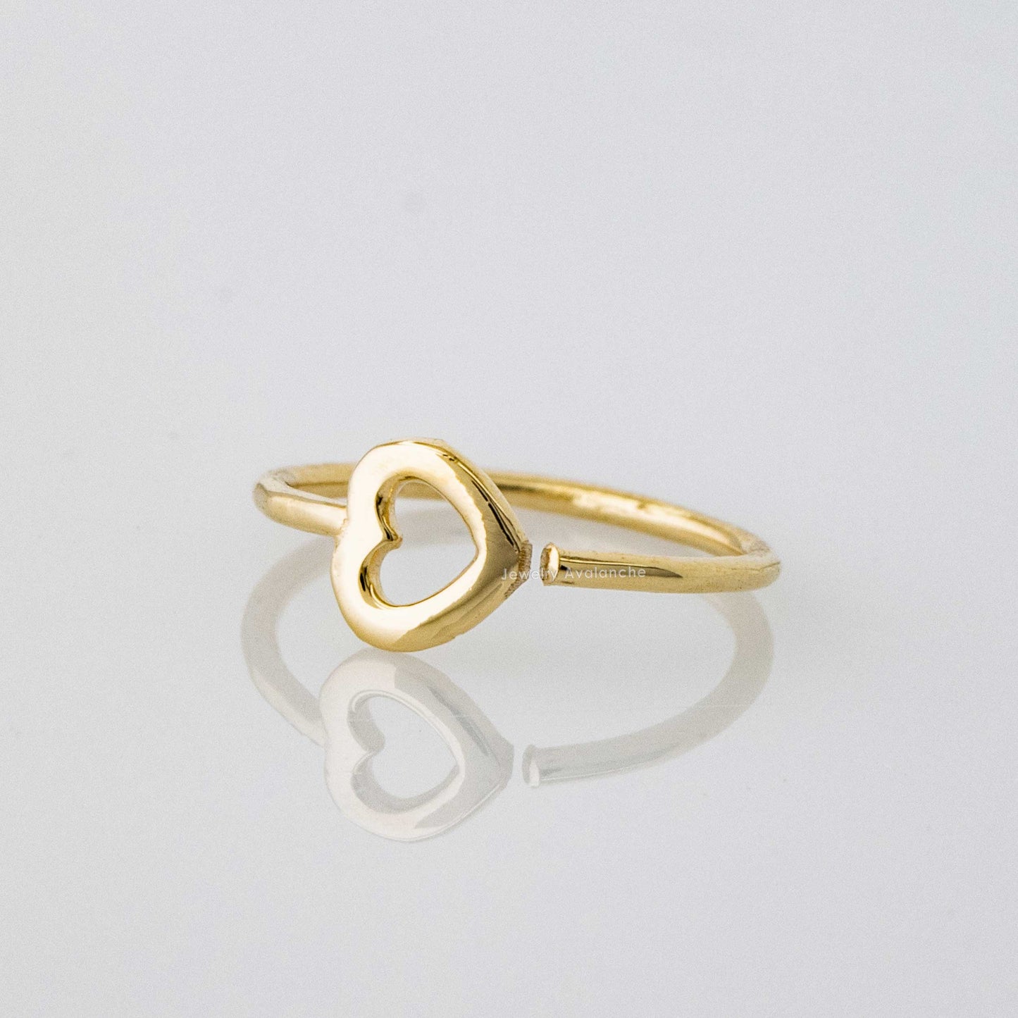 Jewelry Avalanche 14K Gold Plain Heart Nose Hoop – Polished 20G Twist Open Nose Ring