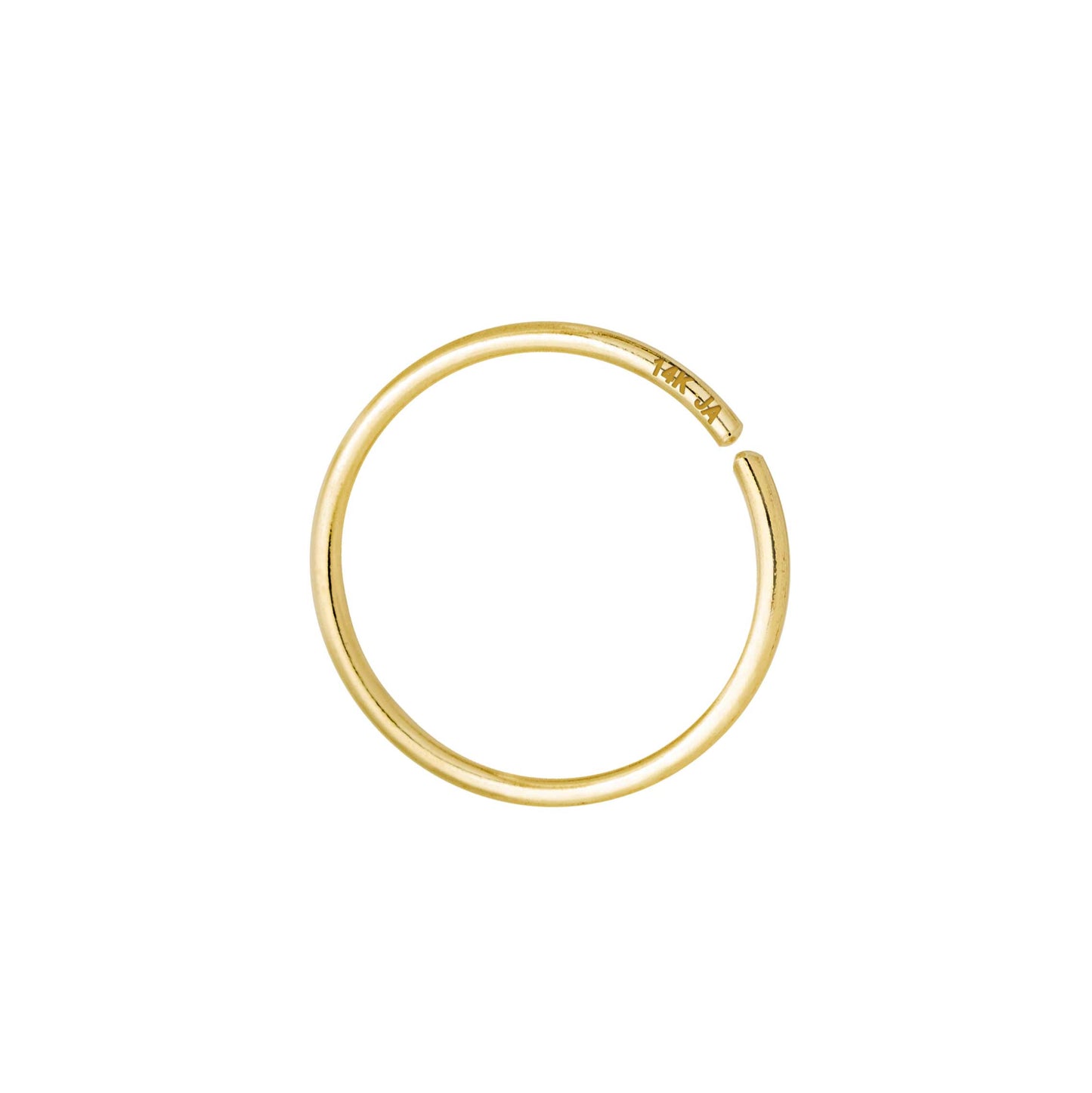 Jewelry Avalanche 20G 14K Yellow Gold Seamless Nose Hoop Ring, Twist-open Ring
