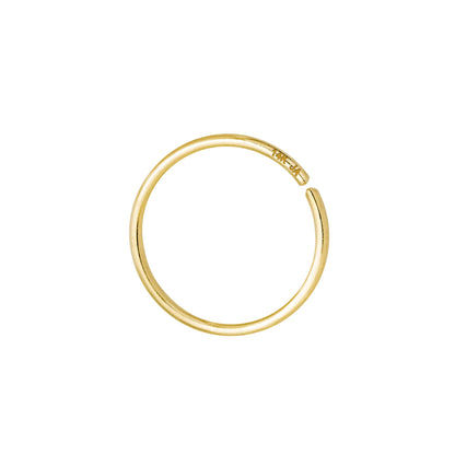 Jewelry Avalanche 20G 14K Yellow Gold Seamless Nose Hoop Ring, Twist-open Ring