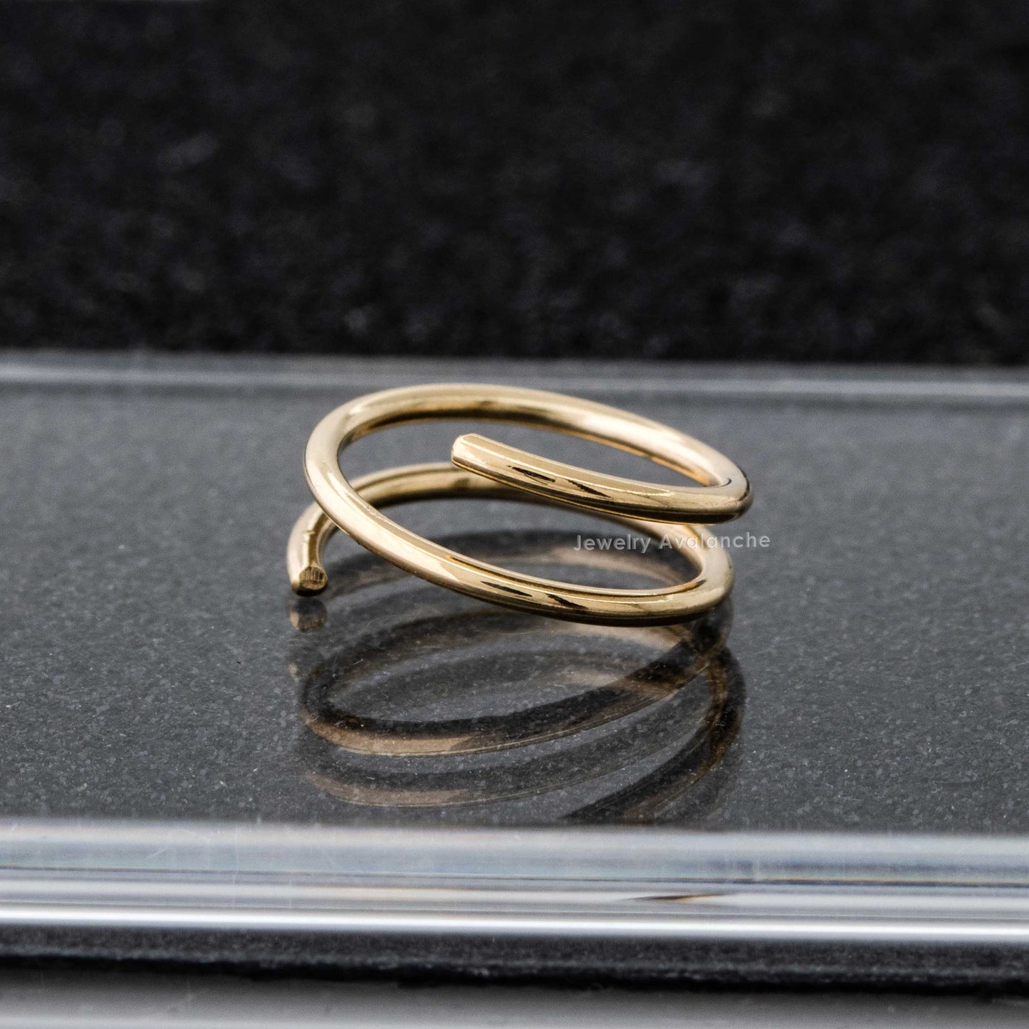 Jewelry Avalanche 14K Gold Double Hoop Nose Ring – 20G Twist Open, Spring Hoop
