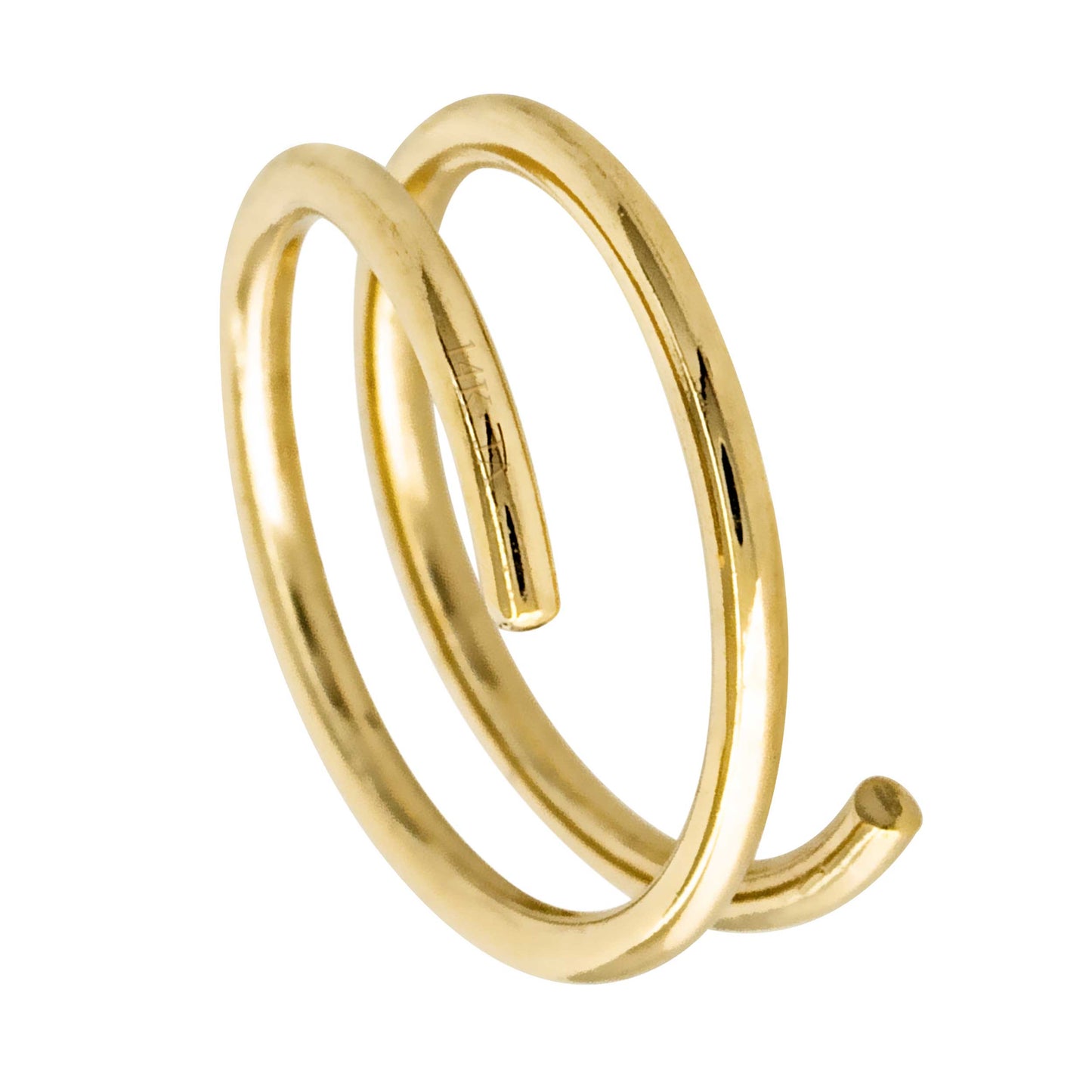 Jewelry Avalanche 14K Gold Double Hoop Nose Ring – 20G Twist Open, Spring Hoop