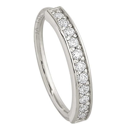 Jewelry Avalanche Solid 20G 14K Gold Moissanite Nose Hoop Ring, 11-stone Nose Ring