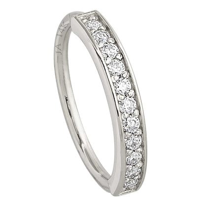 Jewelry Avalanche Solid 20G 14K Gold Prong Set 11-Stone Diamond Nose Ring