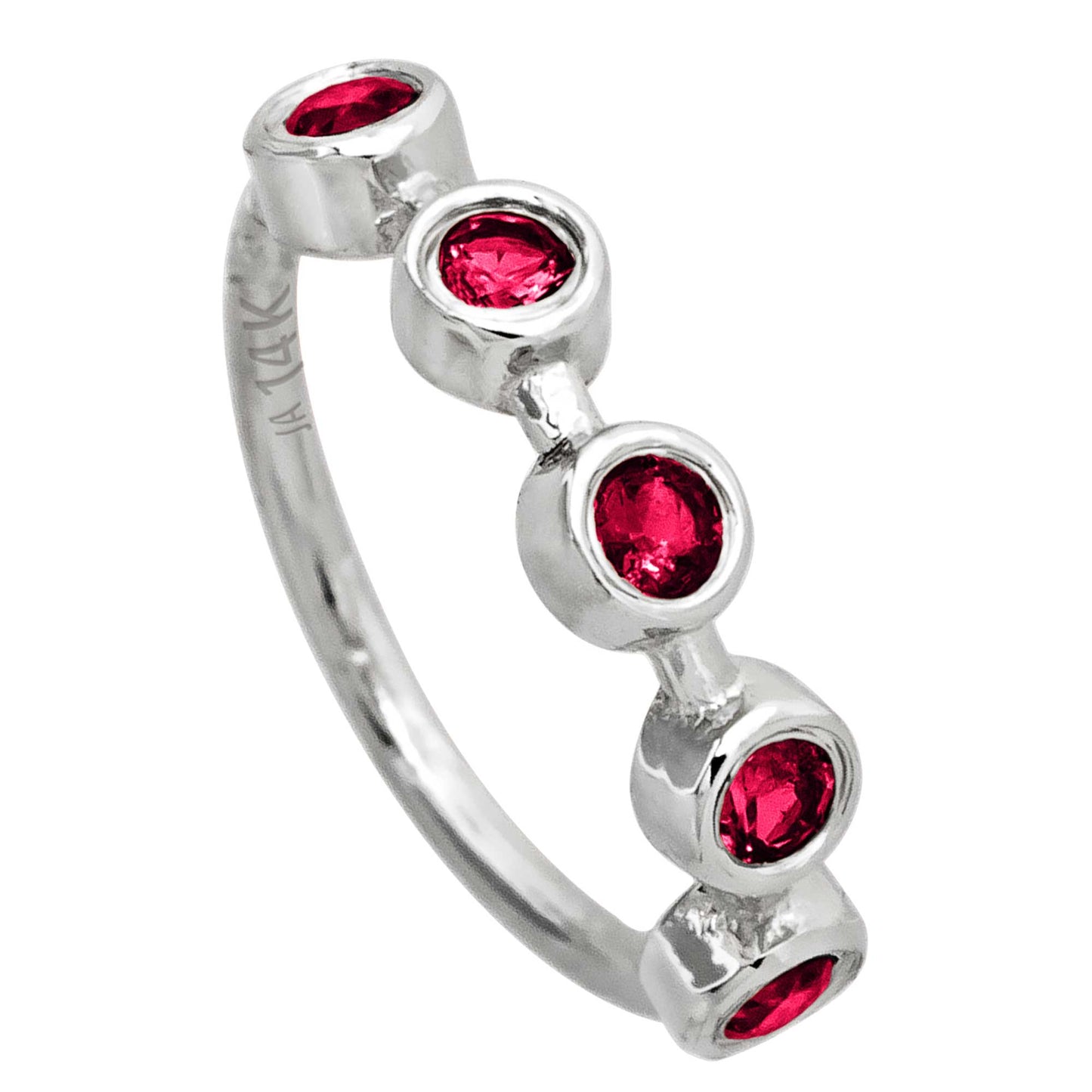 Jewelry Avalanche Bezel Set Ruby Nose Hoop, 20G 14K Gold Nose Ring, 8mm