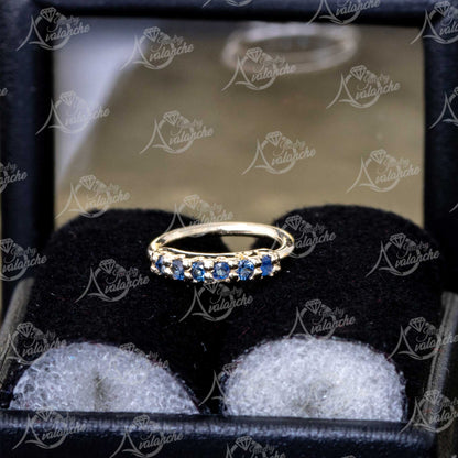 Jewelry Avalanche Unisex 20G 14K Gold Blue Sapphire Nose Hoop, 6mm(1/4") Nose Ring