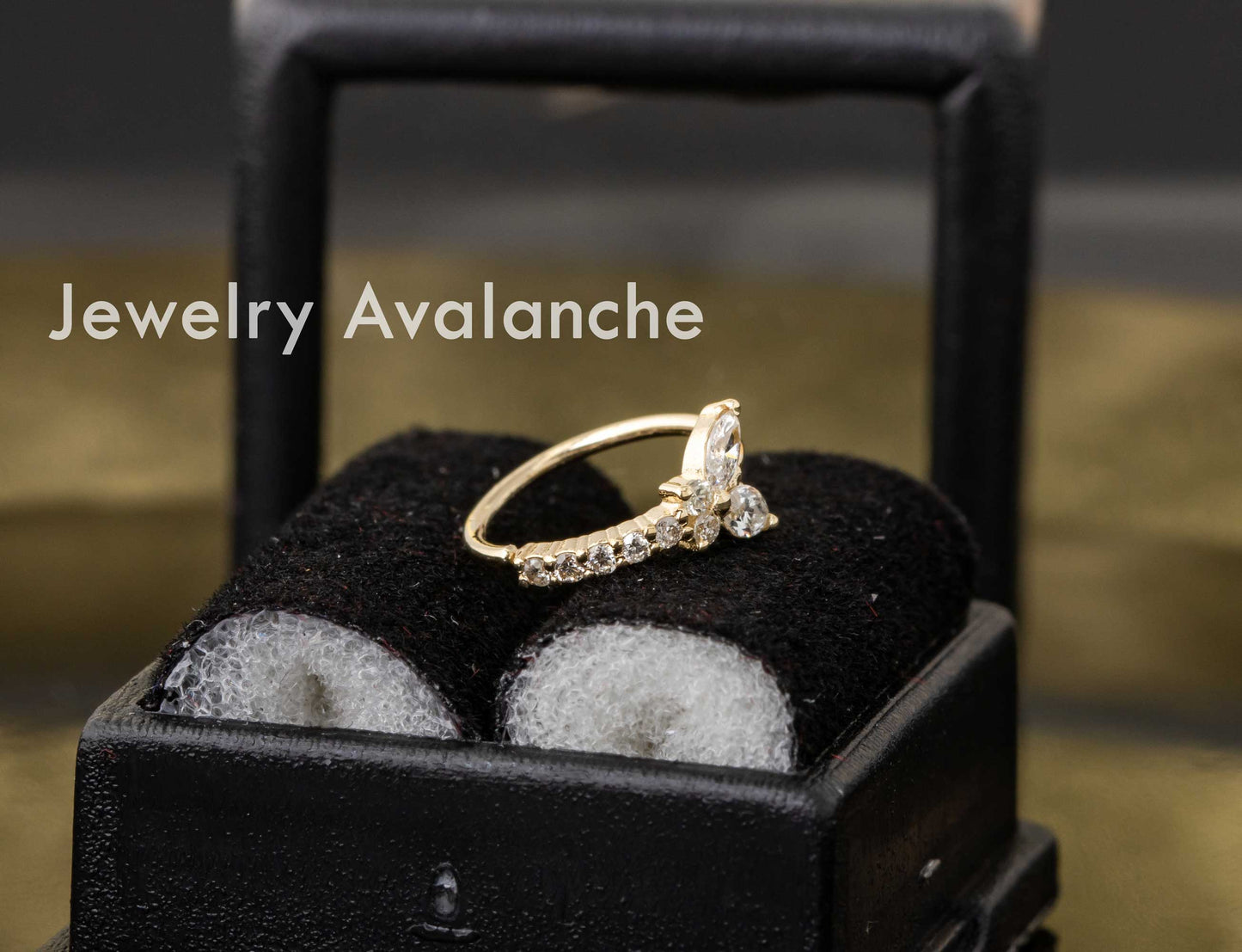 Jewelry Avalanche 14K Gold Butterfly Diamond Nose Hoop Ring, 20G 8mm Twist-open Nose Ring