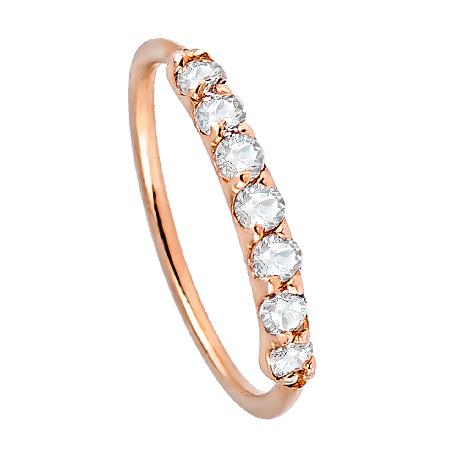 Jewelry Avalanche Unisex 20G 14K Gold Nose Hoop Ring with Diamonds, 8mm Diameter, Twist-open