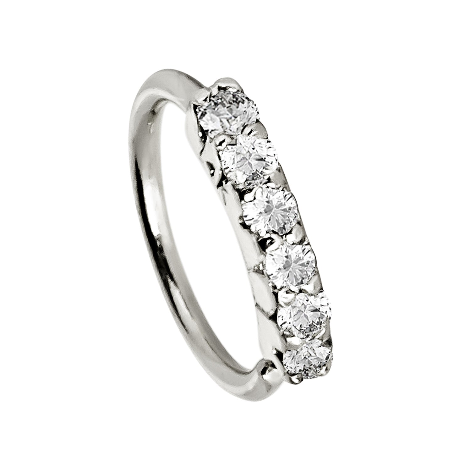 Jewelry Avalanche Unisex 20G 14K Gold Nose Hoop Ring with Diamonds, 6mm Twist-open Nose Ring