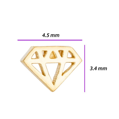 Jewelry Avalanche Diamond icon Top 20G 14K Yellow Gold L-shape Nose Ring Stud