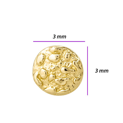 Jewelry Avalanche 20G 14K Yellow Gold Round Nugget L-shape Nose Ring Stud
