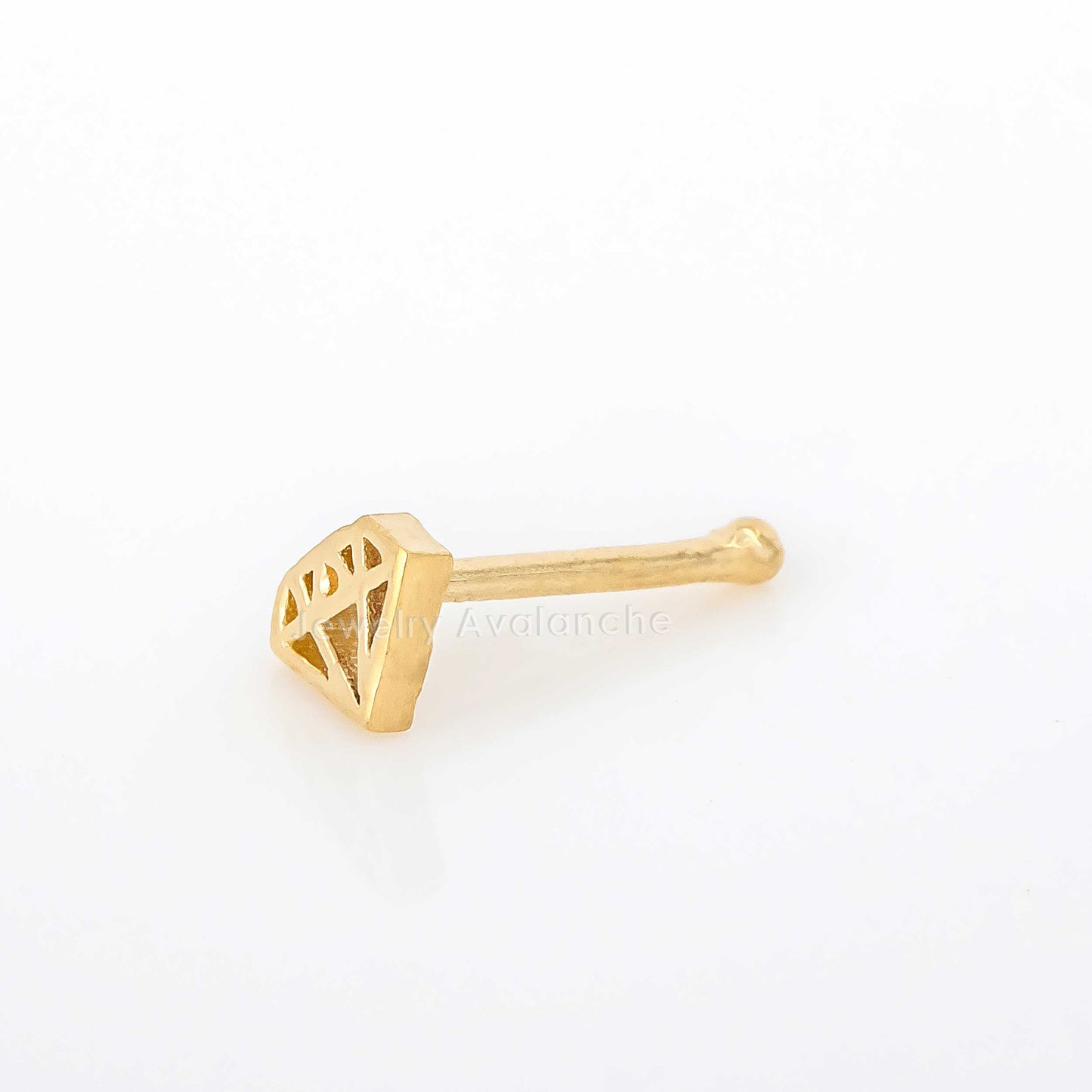 Jewelry Avalanche Diamond icon Top 20G 14K Yellow Gold Nose Bone Nose Ring Stud