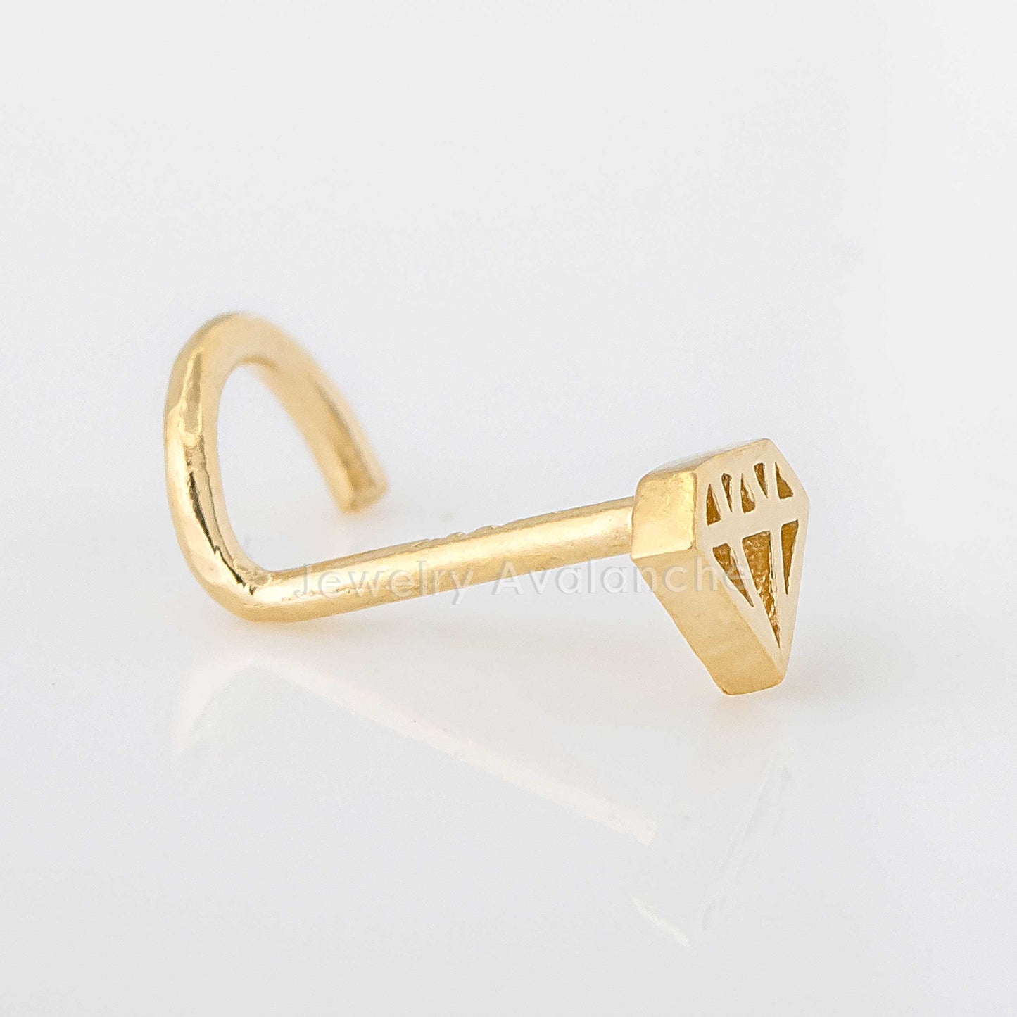 Jewelry Avalanche Diamond icon Top 20G 14K Yellow Gold Nose Screw Nose Ring Stud
