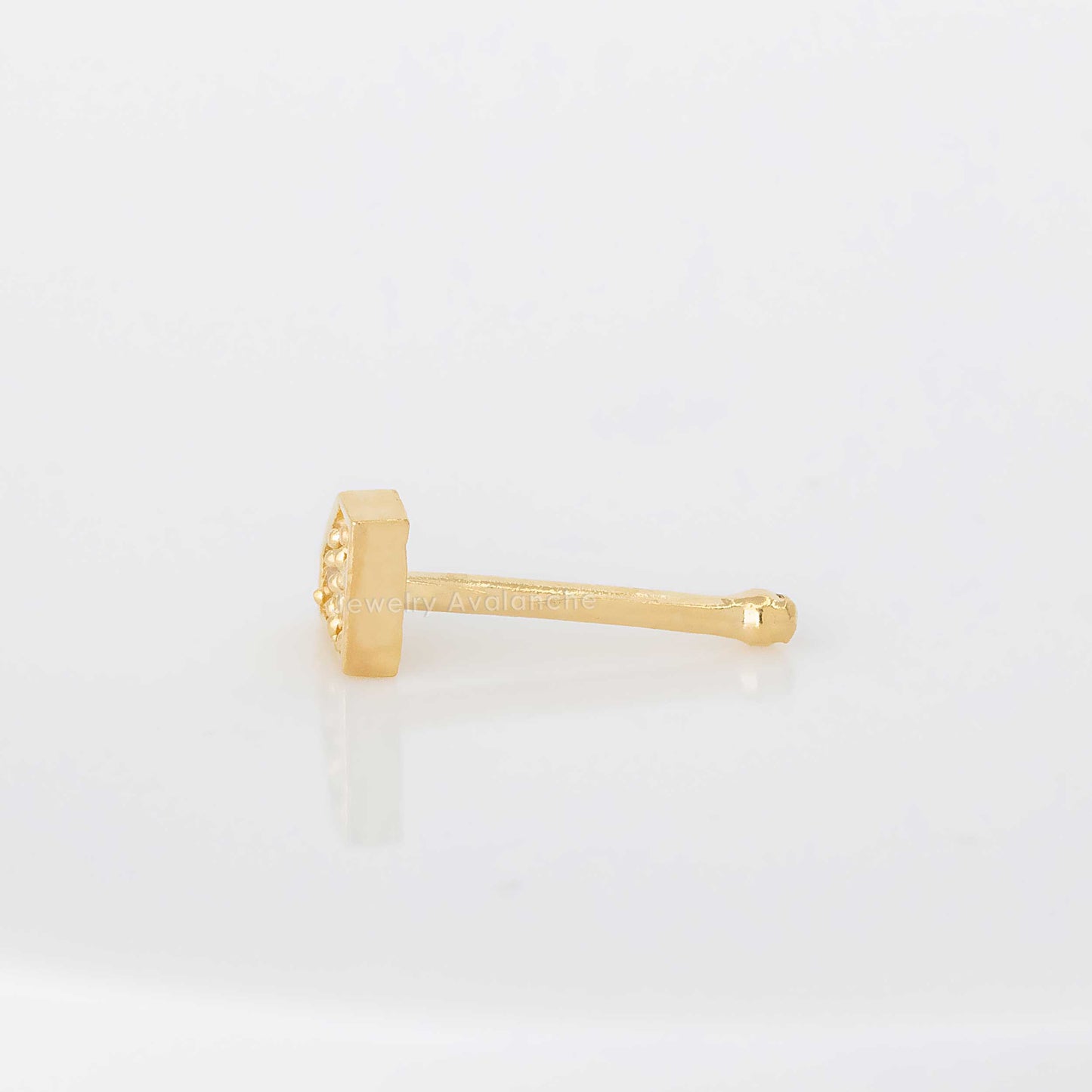 Jewelry Avalanche CZ Accented Diamond icon 20G 14K Yellow Gold Nose Bone Nose Ring Stud