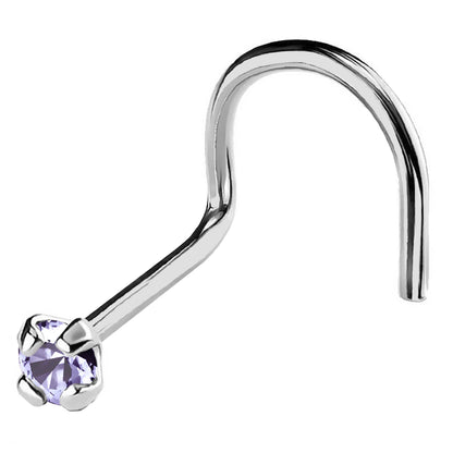 Jewelry Avalanche 22G 14K Gold Nose Screw Nose Stud with Tanzanite Gemstone