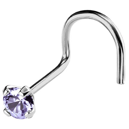 Jewelry Avalanche 22G 14K Gold Nose Screw Nose Stud with Tanzanite Gemstone